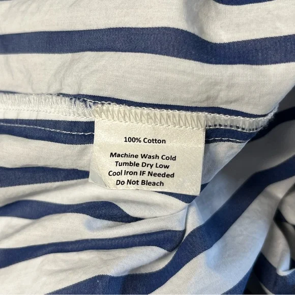Sara Campbell Blue and White Striped Blouse - Picture 7 of 7